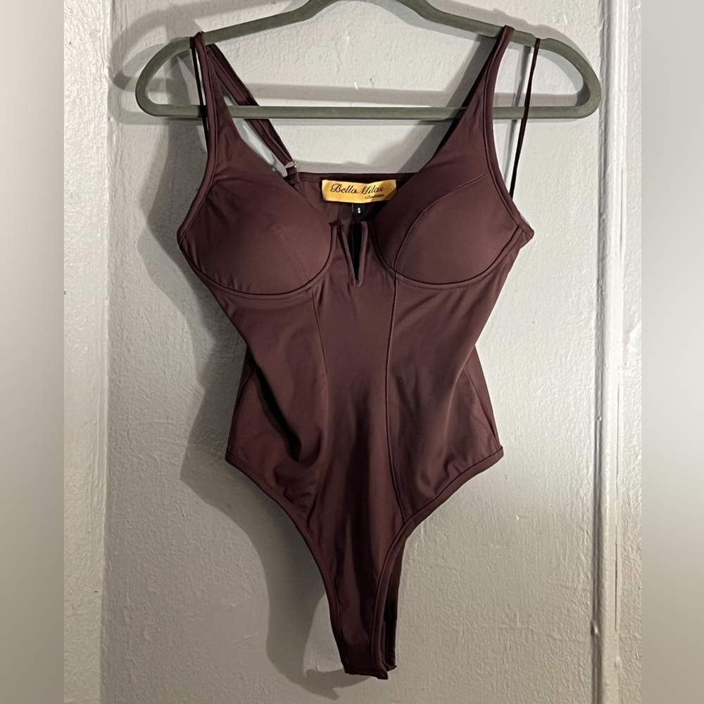 Slim Cami Brown Bodysuit
